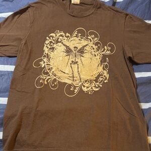 Port Authority Brown Tee with Gold Graphic
